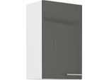 Armadietto Superiore Da Cucina Lajla - Larghezza 45 Cm, Grigio / Bianco