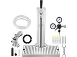 Kit Torre Di Spillatura Vevor, Kit Di Conversione Per Birra A Rubinetto Singolo, Sistema Di Spillatura A Torre Per Birra A Fusto In Acciaio Inox Con Doppio Dispositivo Di Misurazione W21,8 E Attacco Per Fusto A-System, Vassoio Di Raccolta Della Birra Per Feste A Casa