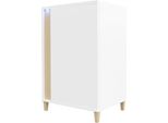 Cassettiera Stretta Con Ante Anina - Bianco / Rovere Wotan