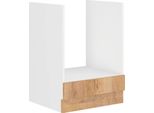 Armadietto Per Fornelli Sabrya - Larghezza 60 Cm, Rovere Lefkas / Bianco
