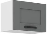 Armadietto Per Cappa Aspirante Laili - Larghezza 50 Cm, Grigio / Bianco