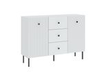 Cassettiera Combinata Larga Haskel 1 - Bianco + Nero