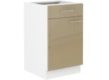 Mobile Base Con Cassetto Lajla - Larghezza 50 Cm, Cappuccino / Bianco