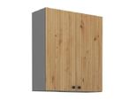 Pensile Alto Nomin - Larghezza 80 Cm, Rovere Artigianale / Antracite