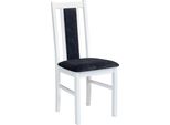 Sedia Da Pranzo Nikita 14 - Bianco / Grigio Scuro