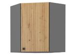 Mobile Angolare Superiore Nomin - 60X60 Cm, Rovere Artigianale / Antracite