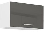 Armadietto Per Cappa Aspirante Lajla - Larghezza 60 Cm, Grigio / Bianco