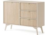 Cassettiera Combinata Medea - Beige Sabbia / Abete
