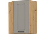 Armadietto Alto Ad Angolo Laili - 60X60 Cm, Grigio Chiaro / Rovere Artisan