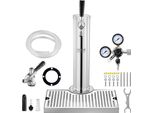 Kit Torre Di Birra Vevor, Kit Di Conversione Birra Per Rubinetto Singolo, Distributore Di Birra A Torre In Acciaio Inox Con Doppio Misuratore W21,8 E Raccordo Per Fusto S-System, Vassoio Di Raccolta Della Birra Per Feste A Casa