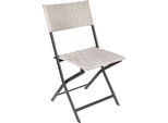 Sedia Da Giardino Brubaker Lugano - Sedia Pieghevole In Polyrattan Resistente Alle Intemperie E Robusta - Sedia Da Balcone Pieghevole - Sedia Da Campeggio Per Giardino Balcone Campeggio, 1 Sedia