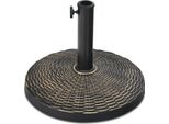 Costway 12 Kg Supporto Per Ombrellone Rotondo In Resina, Robusta Base Per Ombrellone Da Esterno Con Manopola Regolabile