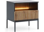 Comodino Ilaria - Nero / Rovere Wotan