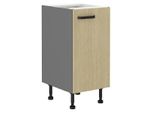 Armadietto Inferiore Ad Anta Singola Myriam - Larghezza 40 Cm, A Motivo / Antracite