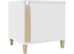 Comodino Anina - Bianco / Rovere Wotan