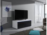 Tavolino Per Tv Desana 1P - Larghezza 100 Cm, Bianco / Nero