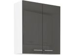Pensile Alto Lajla - Larghezza 80 Cm, Grigio / Bianco