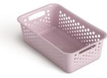 Cestino Portaoggetti 2L Con Manici - Senza Bpa - Organizzatore ( 25 X 16 X 8 Cm / Rosa ) - Cestino Per Bagno Cucina Camera Da Letto, Cestino Per La Casa