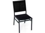 Sedia Da Giardino In Alluminio Costway Fino A 150 Kg, Sedia Da Patio Resistente Alle Intemperie Con Seduta E Schienale Traspiranti, Sedia Da Balcone Leggera Senza Braccioli