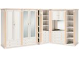 Armadio Angolare Bianco Elegante In Legno Massiccio Armadi Camera Da Letto Cassettiera Specchio