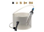 Vevor Aspirapolvere Per Acquari, Pulitore Di Ghiaia Per Acquari, Tubo In Pvc Da 7,6 M, Pulitore Di Ghiaia Per Acquari, Pulitore A Sifone Per Acquari, 3 Tipi Di Adattatori In Ottone, Per La Pulizia Di Ghiaia E Sabbia In Acquari