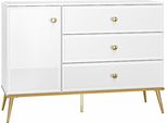 Cassettiera Combinata Aike - Larghezza 120 Cm, Bianco