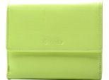 Esquire Pelle Portafoglio Viktoria Wallet With Flap Lime Verde Chiaro