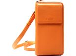 Esquire Pelle Portafoglio Borsa Per Cellulare Peru Phone Wallet Bag Orange Arancione