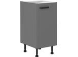 Mobiletto Inferiore A Un'anta Nelja - Larghezza 40 Cm, Antracite