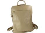Zaino Florence City Con Zip In Pelle Beige Taupe ORM103N