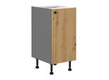 Mobile Basso A Un'anta Nomin - Larghezza 40 Cm, Rovere Artigianale / Antracite