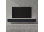 Doporro Mobile Porta Tv Sospeso 300 Cm Con 4 Ante Marrone Chiaro E Antracite Opaco, Credenza Bassa Da Soggiorno Salotto, Madia Consolle Bicolore Per Tv Fernsehschrank02