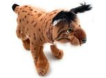Onwomania Peluche Peluche Tessuto Animale Lince Neve Grande Gatto 24Cm Marrone