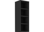 Armadietto Alto Aperto Agafija - Larghezza 30 Cm, Nero