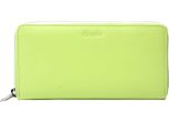 Esquire Pelle Portafoglio Viktoria Zip Around Wallet Sharp Green Verde Chiaro