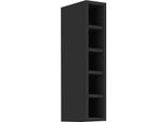 Armadietto Superiore Aperto Agafija - Larghezza 15 Cm, Nero