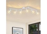Zmh Lampada Da Soffitto 6 Fiamme E14 Faretto Da Soffitto - Luci Da Soffitto Bianco Retro Lampada Da Soffitto Ruotabile 350° Led Per Corridoio Camera Da Letto Soggiorno Cucina