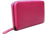 Esquire Pelle Portafoglio Peru Zip Around Wallet Pink Viola
