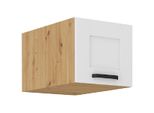 Pensile Con Ante Battenti Laili - Larghezza 40 Cm, Bianco / Rovere Artigianale
