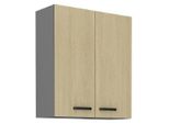 Armadietto Superiore Alto Myriam - Larghezza 80 Cm, A Motivo / Antracite