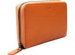 Esquire Pelle Portafoglio Peru Zip Around Wallet Orange Arancione