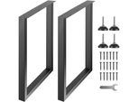 Set Di 2 Guide Da Tavolo Di Alta Qualità - Altezza 711 Mm - Telaio Del Tavolo Con Capacità Di Carico Di 454 Kg - Gambe Del Tavolo Acciaio Al Carbonio - Gambe Dei Mobili In Nero - Base Ideale Per Tavoli Da Cucina, Soggiorno E Studio.