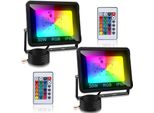 Jopassy 30W Faretto Led Faretto Da Esterno Rgb Con Telecomando Faretto Led Rgb Proiettore Led Rgb 2 Pezzi