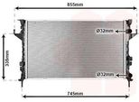 Van Wezel 43002291 - Radiatore Oe 8200008766, Raffreddamento Motore Per Clio Ii, Laguna Ii, Vel Satis (BJ0)