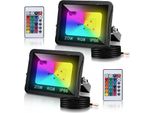 Tolletour 20W Faretto Led Rgb Per Esterni Con Telecomando Faretto Led Rgb Proiettore Led Rgb 2 Pezzi