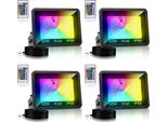 Jopassy 30W Led Faretto Rgb Per Esterni Con Telecomando Faretto Rgb Led Proiettore Led Rgb 4 Pezzi