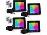 Jopassy 50W Rgb Proiettore Con Telecomando Faretto Led Rgb Faretto Led Rgb Per Esterni IP66 Impermeabile 4 Pezzi