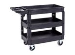 Carrello Di Servizio 103X43,5X85,7Cm - Carrello Di Sgombero 249Kg Di Portata - Carrello - Carrello Multiuso In Polipropilene - 3 Scomparti - Carrello Da Cucina - Ruote Piroettanti - Carrello Per Nicchie - Carrello Da Officina - Carrello Di Servizio