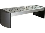 Panchina Da Giardino In Metallo Casa Padrino - Panchina Da Parco Argento/Grigio 200 Cm