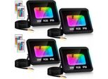Jopassy 30W Rgb Proiettore Con Telecomando Faretto Led Rgb Faretto Led Rgb Per Esterni IP66 Impermeabile 4 Pezzi